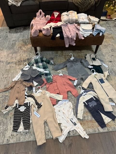 Madilyn shopping for baby clothes to donate