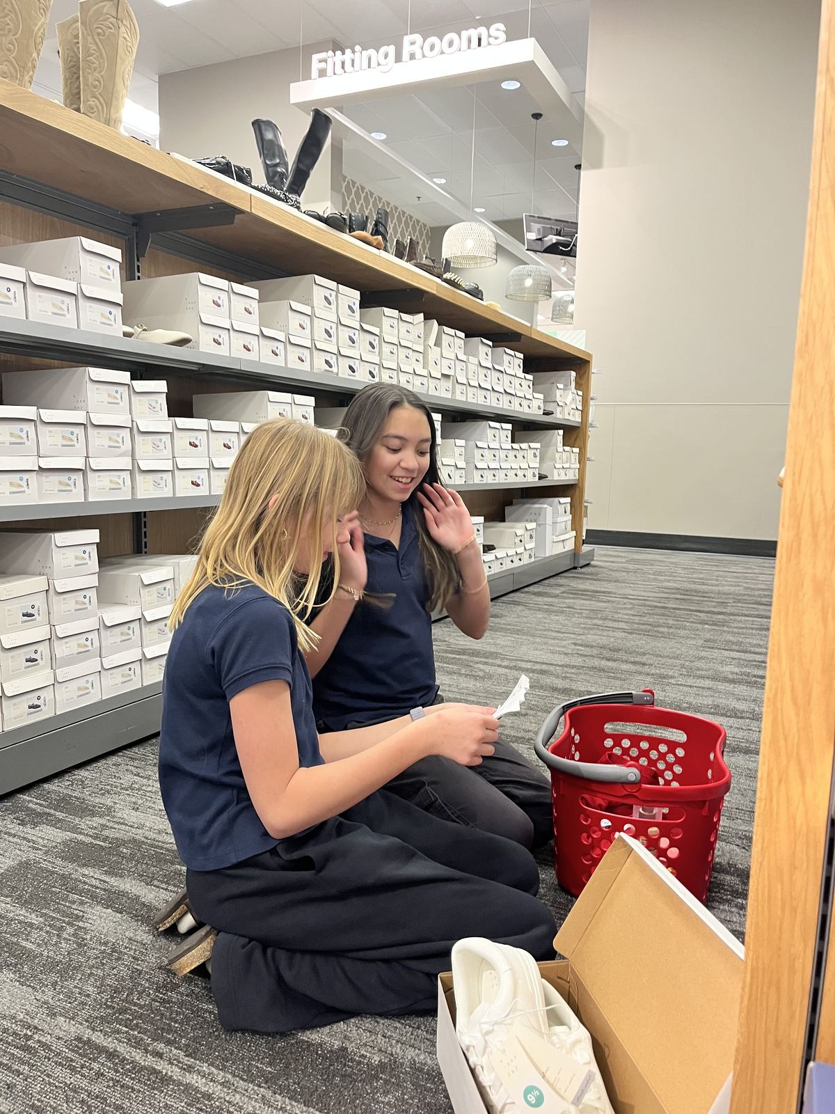 Sabrina shopping with her group as part of the Benjamin Project